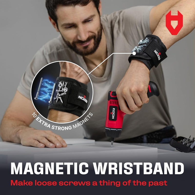 NoCry Telescoping Magnetic Pickup Tool Set for Father's Day Gift — Magnetic Wristband, Extendable Mechanic Mirror, Telescoping Pen, 360° Flexible Flashlight, 3-in-1 Screwdriver — Magnetic Tool Set - Image 3